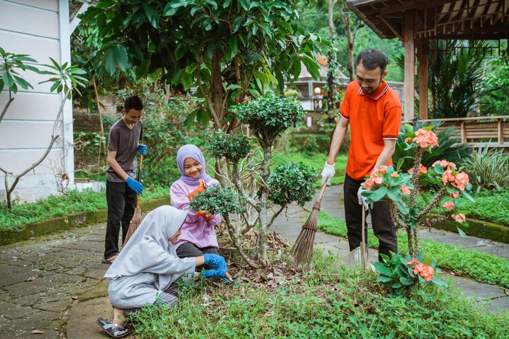 kegiatan santai di kampung