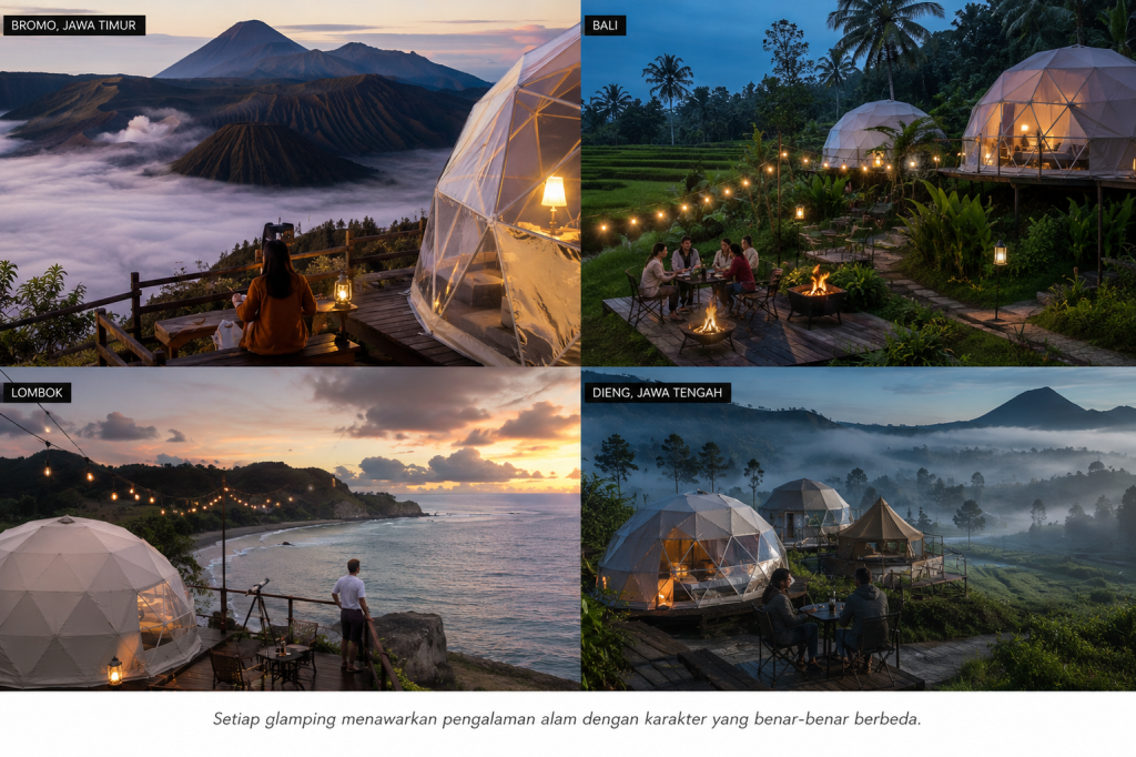 Glamping Terbaik Indonesia 2026 Mulai Rp300 Ribu, Wajib Coba Sebelum Musim Liburan
